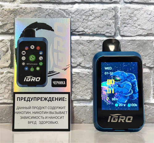 Igro 40000 - 40000 затяжек с сенсорным экраном, возможностью принимать звонки, соцсетями, музыкой 5344 - фото 16871