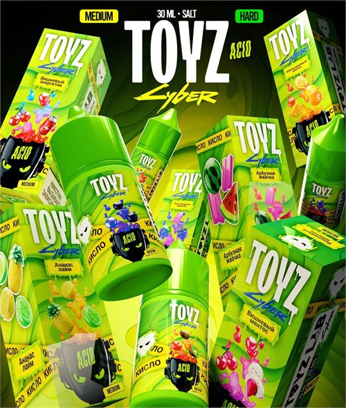 Жидкость Toyz Cyber Sour 30 мл 20 мг hard 5764 - фото 18064