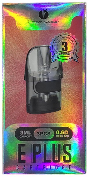 Картридж Lost Vape E-Plus Cartridge 3ml 0.6Ohm (в упак. 3 шт.) 5887 - фото 18462