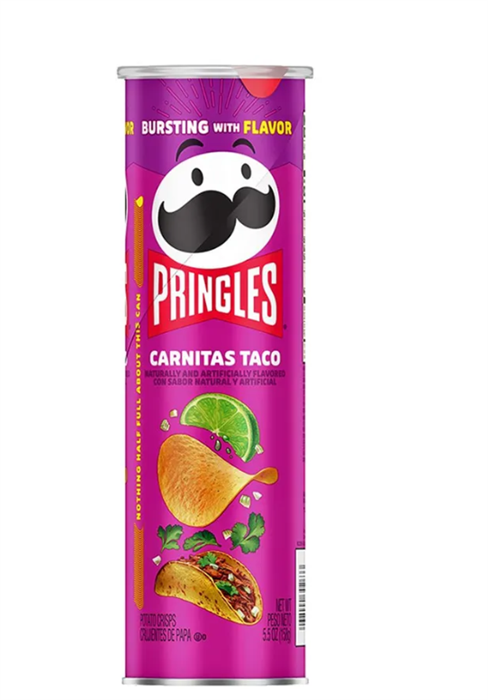 Картофельные чипсы Pringles Carnitas Taco / Тако с мясом, 158 гр 6535