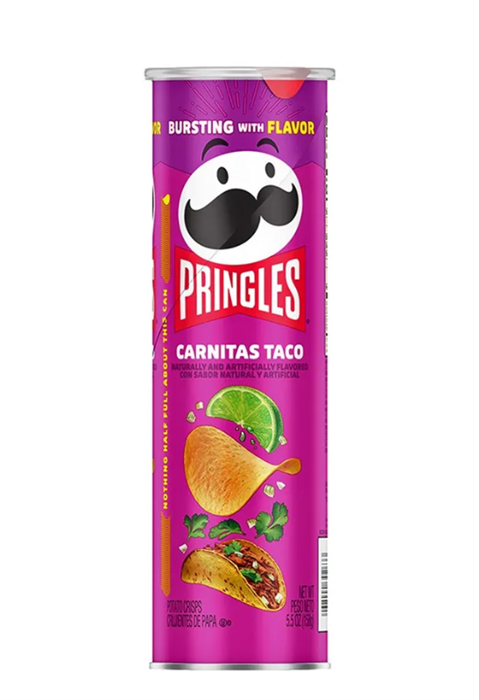 Картофельные чипсы Pringles Carnitas Taco / Тако с мясом, 158 гр 6539