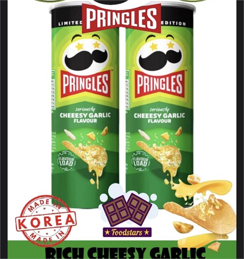 Картофельные чипсы Pringles / Принглс Жирный сыр с чесноком 102 гр 6603
