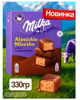 Конфеты Milka Alpejskie Mleczko шоколадные 330гр 6409